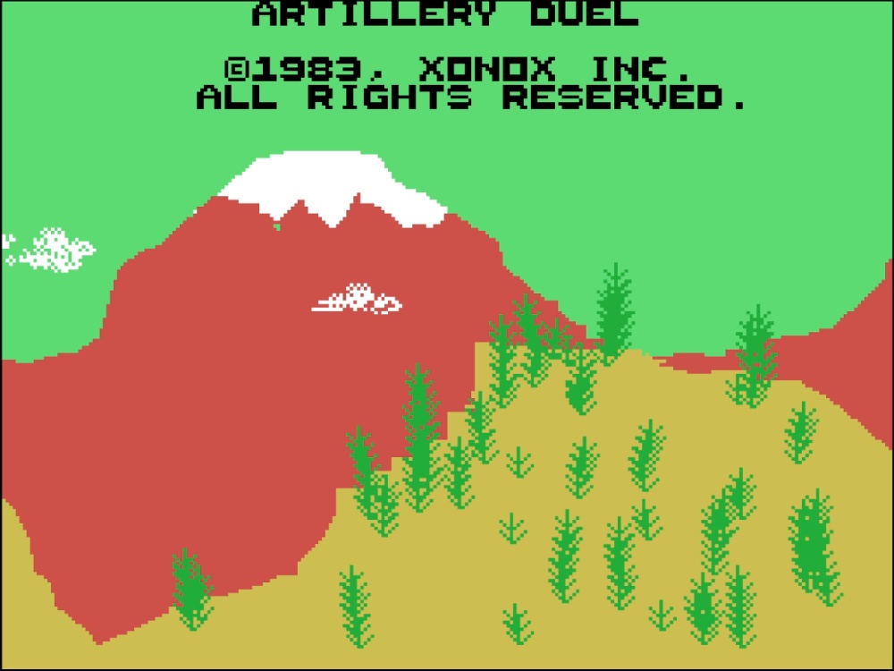 Title Screen of Artillery Duel for Colecovision